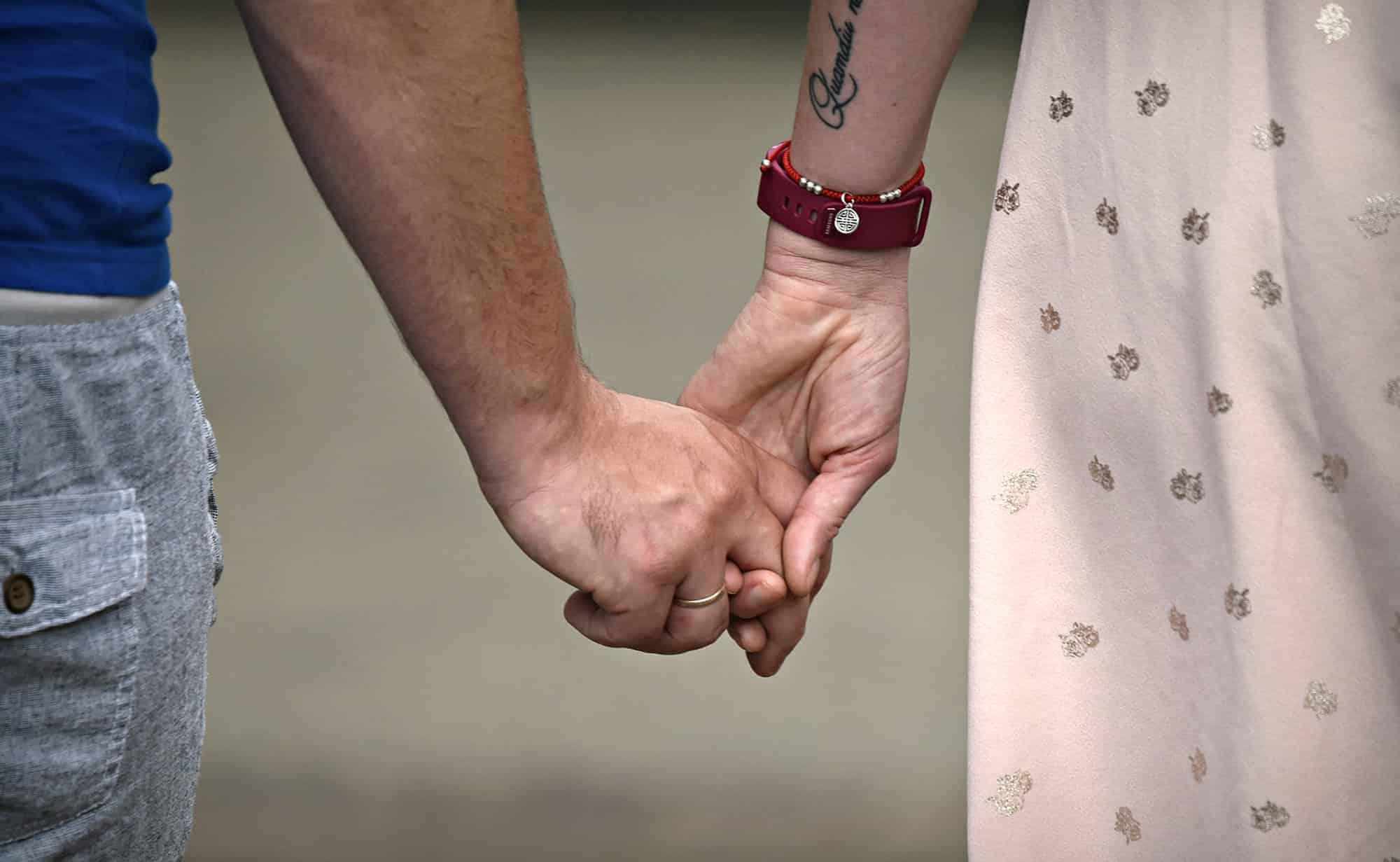 Holding hands