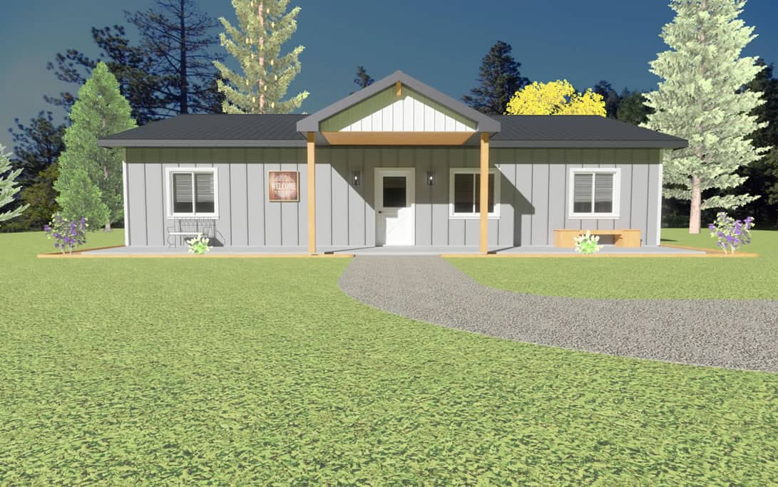 Style 2 Plan 3 home design by Sherman Buildings