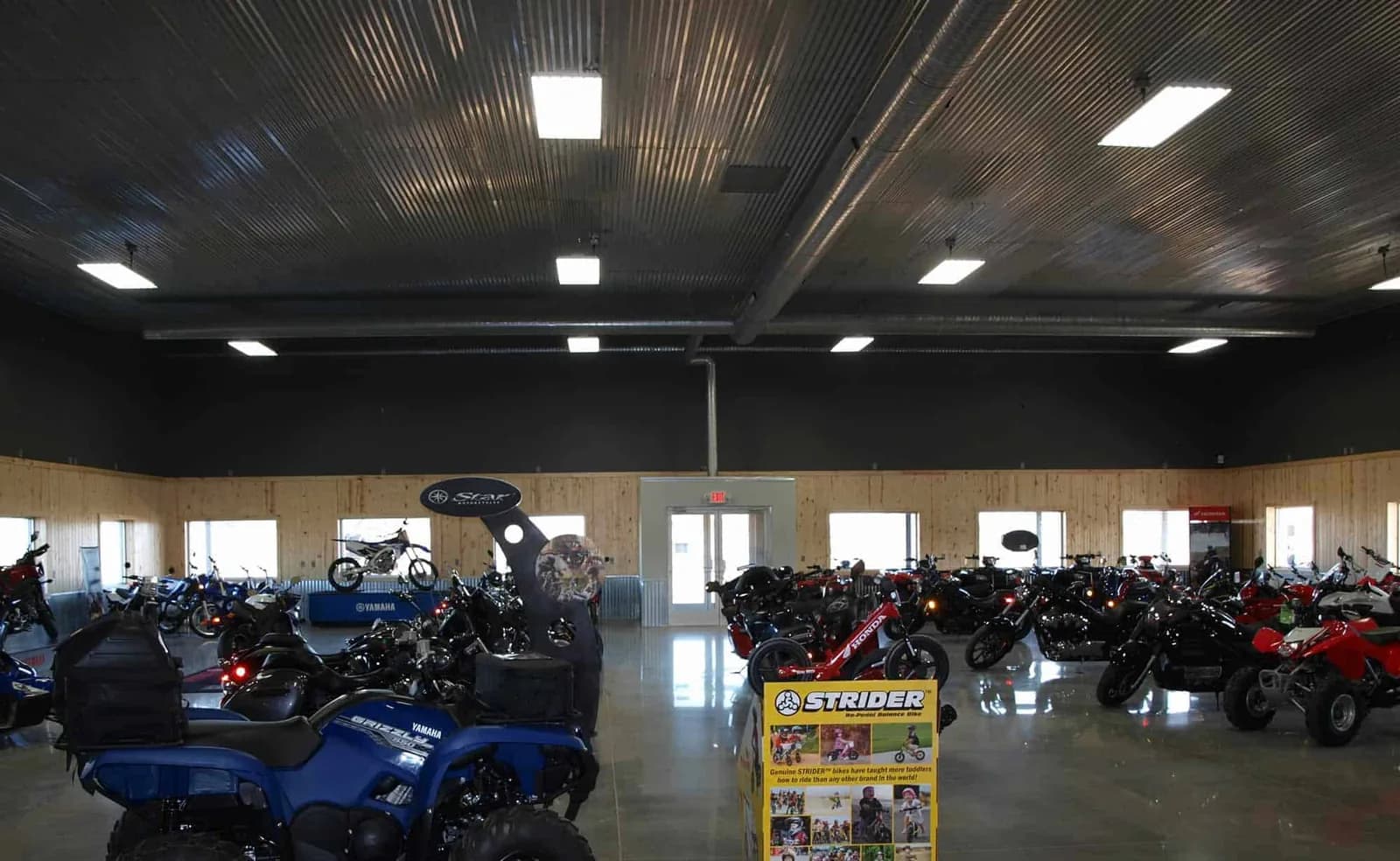 Commercial pole-building interior