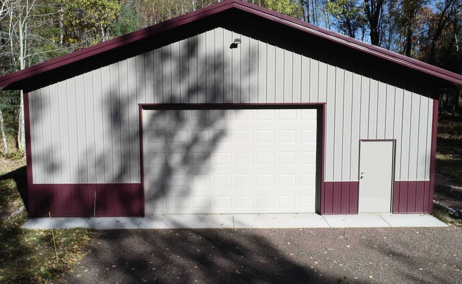 Garage door openers on a pole barn