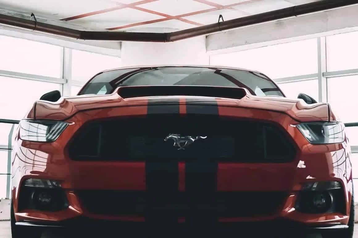 Large garage interior with open floor space