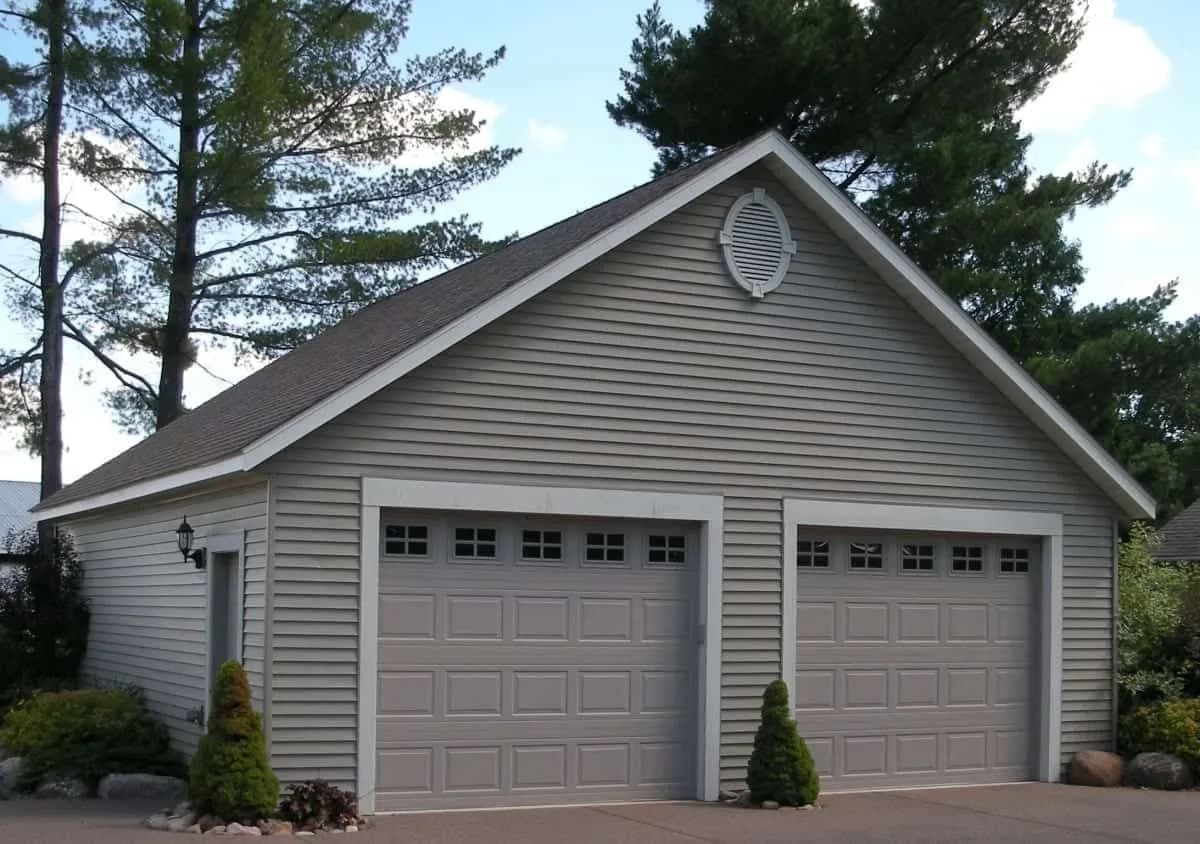 Stick-built garage by Sherman