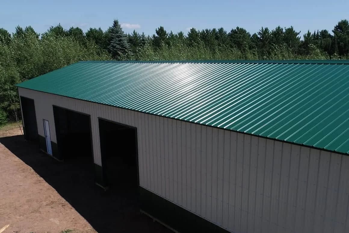 Pole barn storage building
