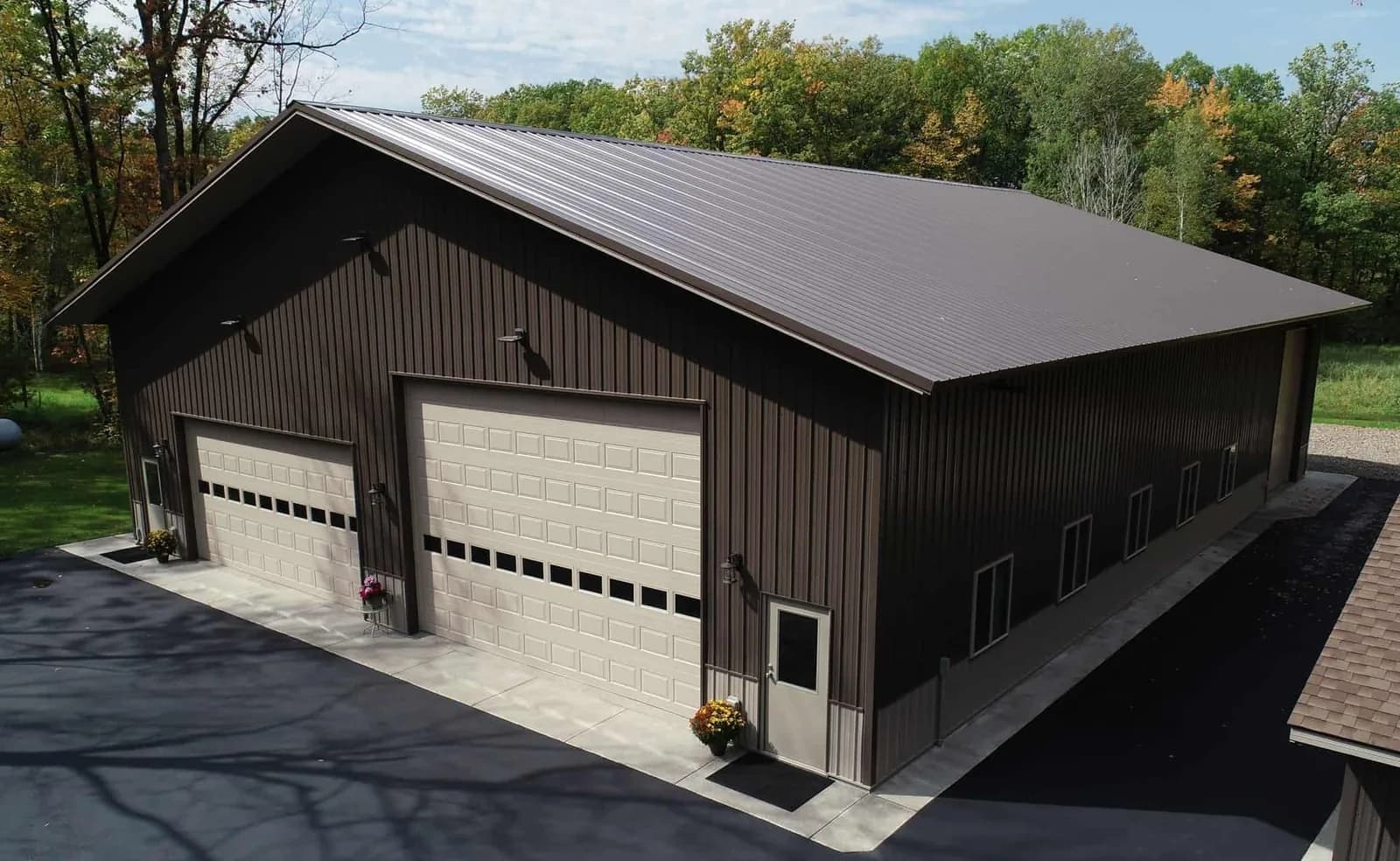 Sherman pole building rear view