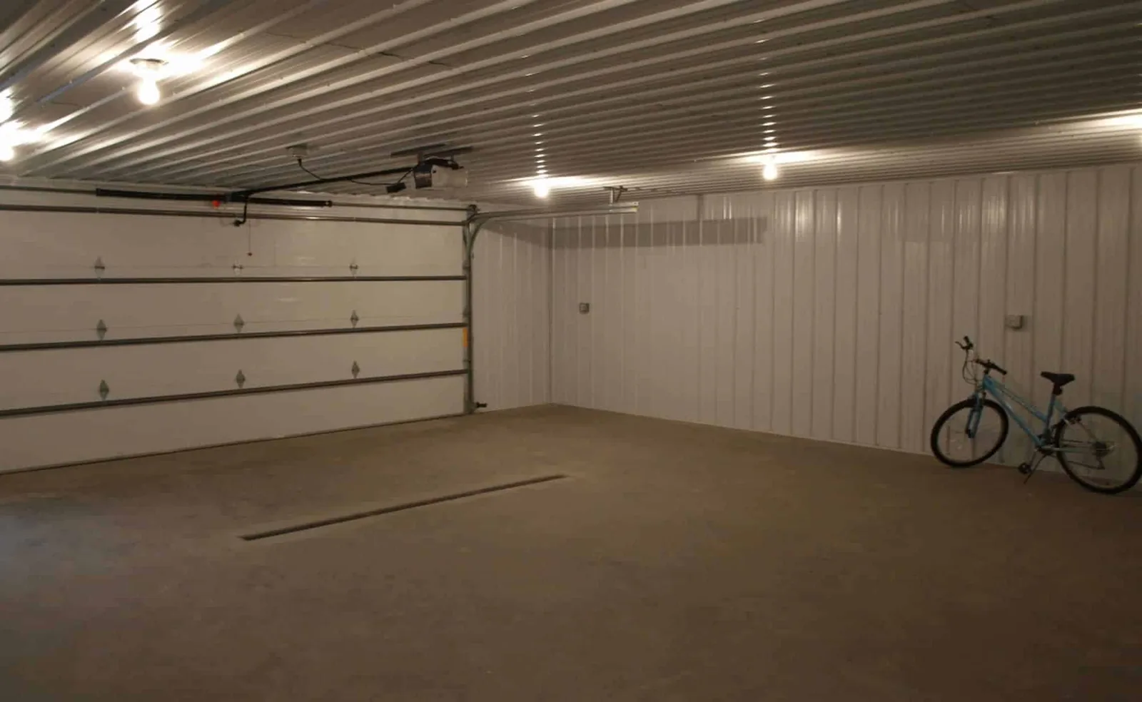 Completed pole building interior