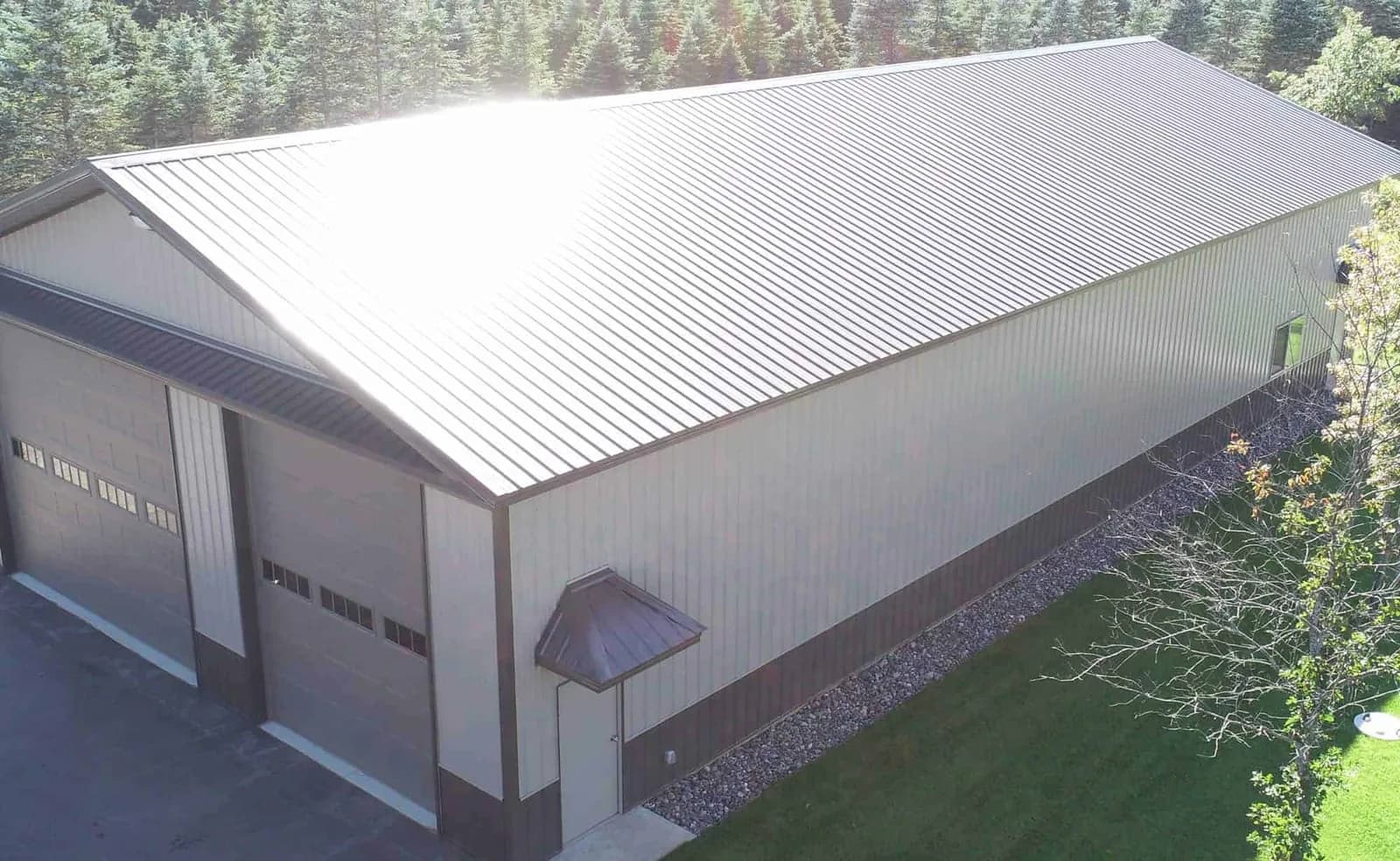 Reroofing pole shed