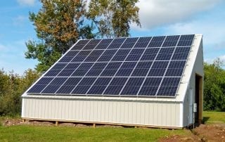 solar panels on pole building