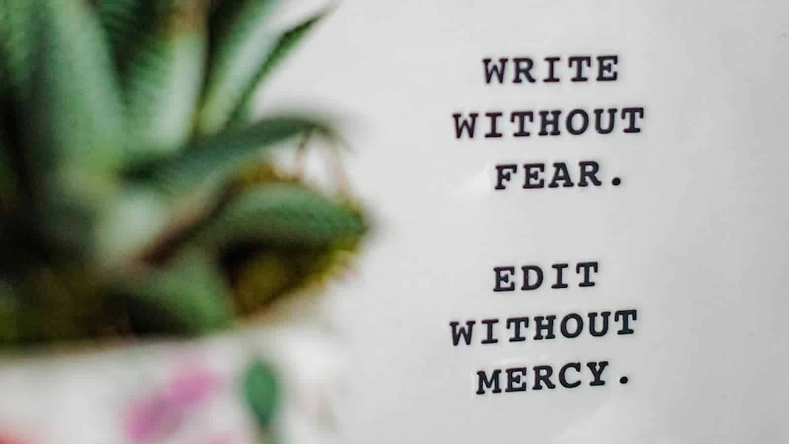 Write without fear